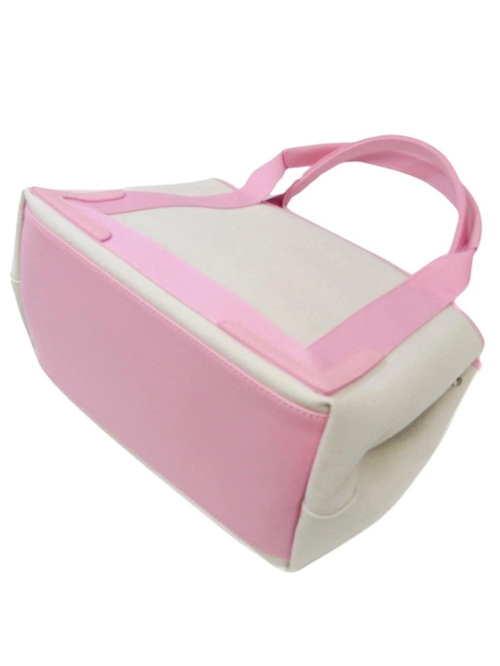 Balenciaga Women's Small Navy Cabas Tote Bag in Pink/ Off White NWT - Picture 7 of 14